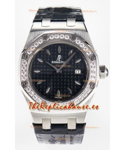 Audemars Piguet Royal Oak 33MM Acero 904L Dial Negro Cuarzo Suizo Reloj Réplica