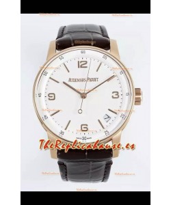 Audemars Piguet CODE 11.59 15210R Reloj Réplica Suizo en Oro Rosado Dial Blanco 41MM