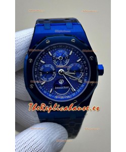 Audemars Piguet Royal Oak Calendario Perpetuo Super Clone Azul Cerámica Reloj Réplica