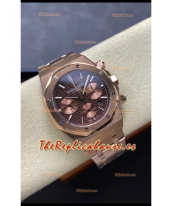 Audemars Piguet Royal Oak Super Clone - Caja Oro Rosado Dial Marrón en 41MM