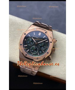 Audemars Piguet Royal Oak 50th Anniversary Super Clone - Caja Oro Rosado Dial Verde en 41MM