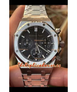 Audemars Piguet Royal Oak Chronograph Reloj Réplica Espejo 1:1 - Acero 904L en Dial Negro 41MM