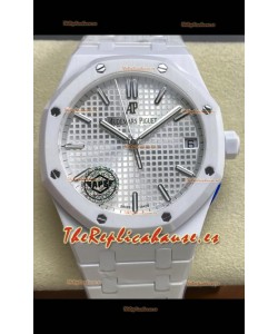 Réplica del Reloj Audemars Piguet Royal Oak 15500 de cerámica blanca, Superclon