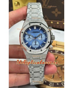Audemars Piguet Super Clone oyal Oak Cronógrafo 26240BC Frosted Dial Azul Watch 
