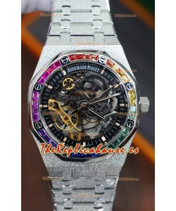 Réplica del Reloj 1:1 Audemars Piguet Royal Oak con Doble Volante, Edición Esmerilada y Esmaltada