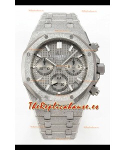 Reloj Audemars Piguet Royal Oak Cronógrafo 26240BC con Dial Gris Esmerilada, Super Clon.