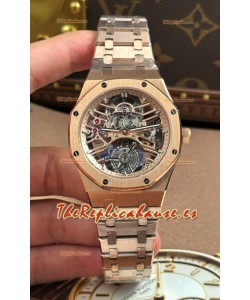 Reloj Audemars Piguet Royal Oak Super Clone Tourbillon 26735 en Oro Rosado