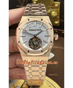 Audemars Piguet Royal Oak 26730OR Tourbillon Volante de 41 mm en Oro Rosado 904L con Dial Gris.