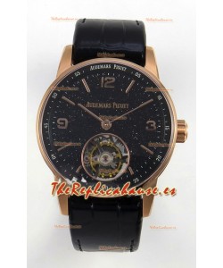 Reloj Audemars Piguet CODE 11.59 29396 Super Clone de Oro Rosado y Esmalte de Aventurina Negra