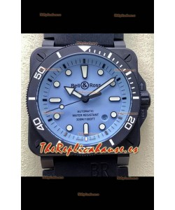 Bell & Ross BR03-92 Divers Edition Revestimiento PVD Réplica Espejo 1:1 Dial Azul