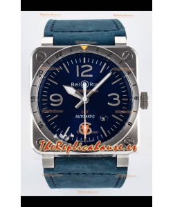Bell & Ross BR03-93 GMT Edition Dial Azul Reloj Réplica Espejo 1:1 