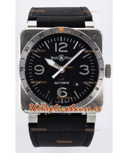 Bell & Ross BR03-93 GMT Edition Dial Negro Reloj Réplica Espejo 1:1 