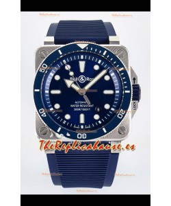 Bell & Ross BR03-92 Diver Acero Inoxidable - Dial Azul Reloj Réplica Suizo Réplica Espejo 1:1