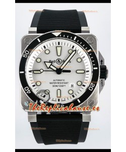 Bell & Ross BR03-92 Diver Acero Inoxidable - Dial Blanco Reloj Réplica Suizo Réplica Espejo 1:1