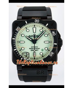 Bell & Ross BR03-92 Divers Edition Revestimiento PVD Réplica Espejo 1:1 Dial Verde