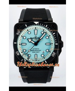 Bell & Ross BR03-92 Divers Edition Revestimiento PVD Réplica Espejo 1:1 Dial Azul Palido
