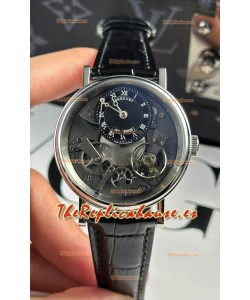 Breguet Tradition 7057BR/R9/9W6 Caja Acero Single Tourbillon Réplica Suiza Correa Negra Watch