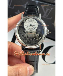 Breguet Tradition 7057BR/R9/9W6 Caja Acero Single Tourbillon Réplica Suiza Correa Azul