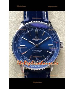 Breitling Navitimer 1 Automatic Reloj Réplica Suizo en Dial Azul - Correa de Piel