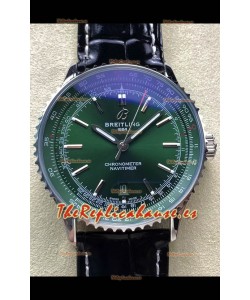 Breitling Navitimer 1 Automatic Reloj Réplica Suizo en Dial Verde - Correa de Piel