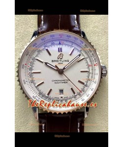 Breitling Navitimer 1 Automatic Reloj Réplica Suizo en Dial Blanco Bisel Oro Rosado
