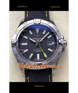 Breitling Avenger GMT Automatic 44 Reloj Réplica Suizo Super Clone 1:1 - Dial Negro 