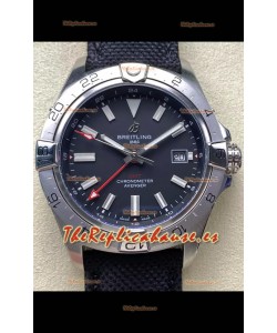 Breitling Avenger GMT Automatic 44 Reloj Réplica Suizo Super Clone 1:1 - Dial Negro 