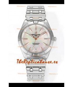 Breitling Chronomat 36MM Acero Inoxidable Casing Reloj Réplica Espejo 1:1 Dial Perla