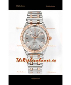Breitling Chronomat 36MM 2 Tone Caja Oro Rosado Reloj Réplica Espejo 1:1 Dial Acero