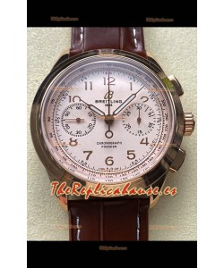 Breitling Premier B01 Chronograph 42 Edition Dial Oro Rosado Blanco - Reloj Réplica Espejo 1:1
