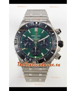 Breitling Chronomat Super Clone B01 42 Reloj Edición Suiza Acero 904L Dial Verde