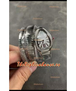 Bvlgari Serpenti Tubogas Double Spiral Acero Inoxidable Super Clone Reloj Réplica