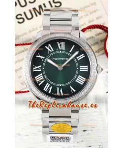 Cartier Ronde Must 36MM Cuarzo Suizo Dial Verde Reloj Réplica Suizo Espejo 1:1 