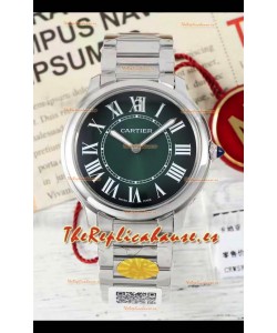 Cartier Ronde Must 36MM Cuarzo Suizo Dial Verde Reloj Réplica Suizo Espejo 1:1 