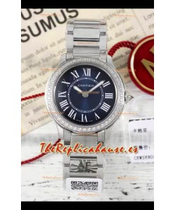 Cartier Ronde Must 29MM Cuarzo Suizo Dial Azul Reloj Réplica Suizo Espejo 1:1 