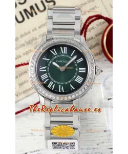 Cartier Ronde Must 29MM Cuarzo Suizo Dial Verde Reloj Réplica Suizo Espejo 1:1 