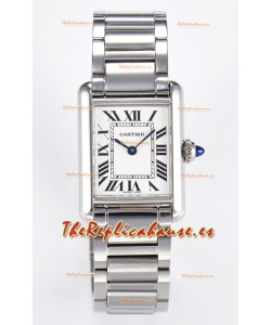 Tank Must De Cartier Super Clone Reloj Réplica Suizo 27MM Dial Blanco