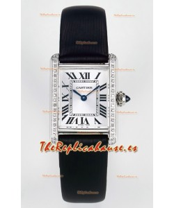 Tank Must Cartier Super Clone Edition 29MM Reloj en Caja Acero Dial Blanco 