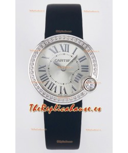 Ballon Blanc De Cartier Reloj Super Clone 30MM Caja Acero 