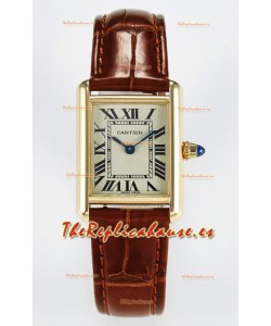 Tank Must Cartier Super Clone Edition 29MM Reloj en Caja Oro Amarillo