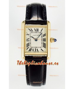 Tank Must Cartier Super Clone Edition 29MM Reloj en Caja Oro Amarillo