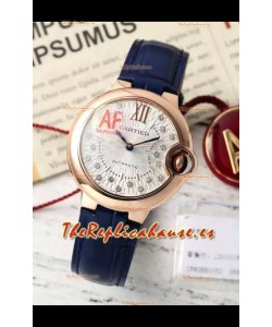 Ballon De Cartier Reloj Suizo Automático Calidad Espejo 1:1 33MM chapado en Oro Rosado