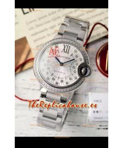 Ballon De Cartier Reloj Suizo Automático Calidad Espejo 1:1 33MM en Acero Inoxidable