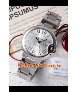 Ballon De Cartier Reloj Suizo Automático Dial Acero Calidad Espejo 33MM en Acero Inoxidable 