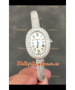 Baignoire De Cartier Pavimentado en Diamantes Reloj Réplica Cuarzo Super Clone
