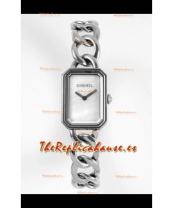 Reloj Chanel Premiere Gourmette Chain - Movimiento de Cuarzo Suizo en Dial Blanco 