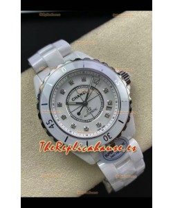 Chanel J12 38MM Caja Cerámica Blanca Reloj Automático Réplica Espejo 1:1