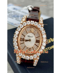 Chopard Super Clone L'Heure du Diamant Mossanites Reloj Oro Amarillo 34MM