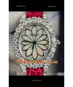 Chopard Super Clone L'Heure du Diamant Mossanites Reloj Caja Acero 34MM