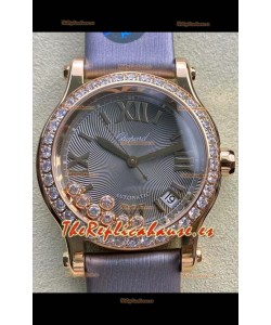 Chopard Happy Sport Reloj Espejo 1:1 Suizo Automático Reloj Réplica 36MM en Caja Oro Rosado